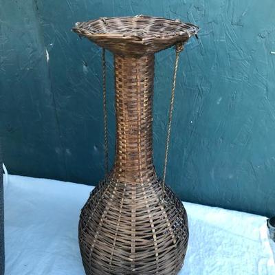 #136 - Grey Ceramic Lamp, Artist's Clothes Pins, Wood Serving Tray, Various Home Goods 