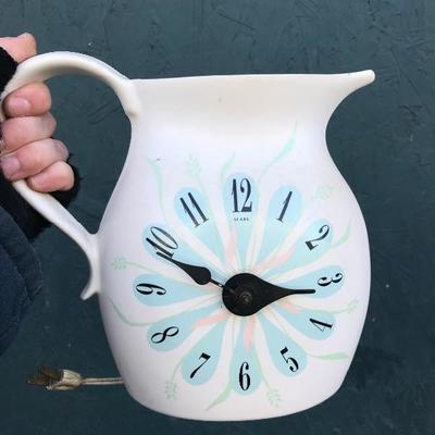 #136 - Grey Ceramic Lamp, Artist's Clothes Pins, Wood Serving Tray, Various Home Goods 