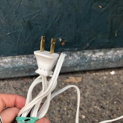 #136 - Grey Ceramic Lamp, Artist's Clothes Pins, Wood Serving Tray, Various Home Goods 