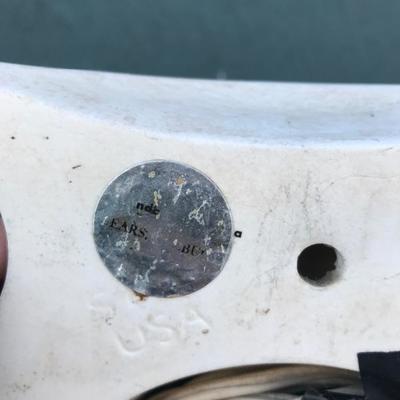 #136 - Grey Ceramic Lamp, Artist's Clothes Pins, Wood Serving Tray, Various Home Goods 