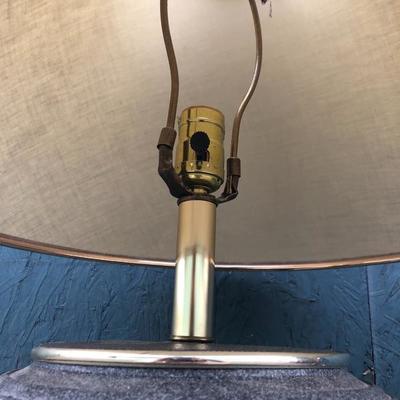 #136 - Grey Ceramic Lamp, Artist's Clothes Pins, Wood Serving Tray, Various Home Goods 