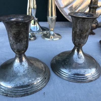 #37 - Large Collection of Silver and Pewter Serving Items