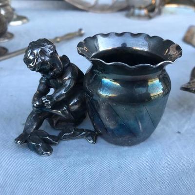 #37 - Large Collection of Silver and Pewter Serving Items