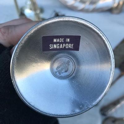 #37 - Large Collection of Silver and Pewter Serving Items