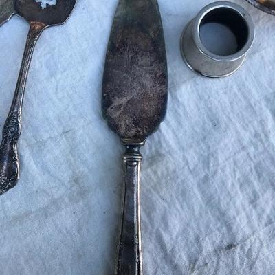 #37 - Large Collection of Silver and Pewter Serving Items