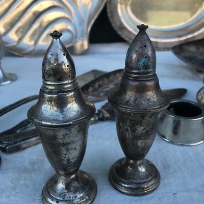 #37 - Large Collection of Silver and Pewter Serving Items