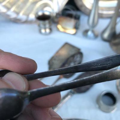 #37 - Large Collection of Silver and Pewter Serving Items