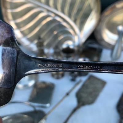 #37 - Large Collection of Silver and Pewter Serving Items