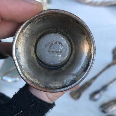 #37 - Large Collection of Silver and Pewter Serving Items