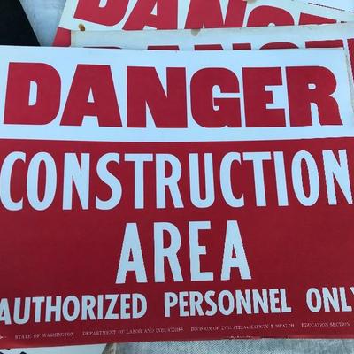 #29 - Vintage Deadstock Paper Construction Signs