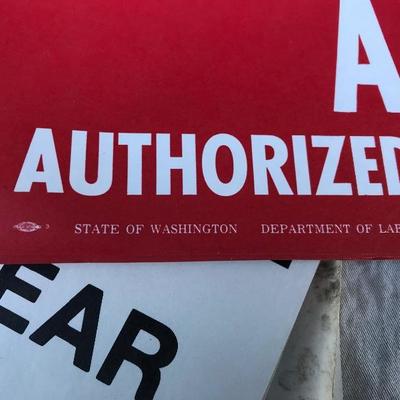 #29 - Vintage Deadstock Paper Construction Signs