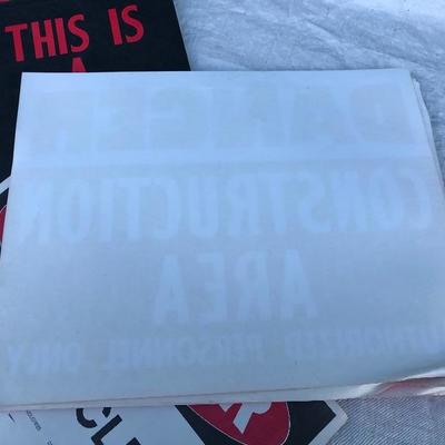 #29 - Vintage Deadstock Paper Construction Signs