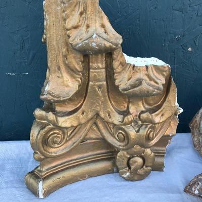 #137 - Collection of Detailed Decor, Claw Feet, Gold Corbel