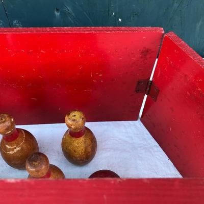 #139 - Antique Miniature Bowling Game and Horseshoe Set