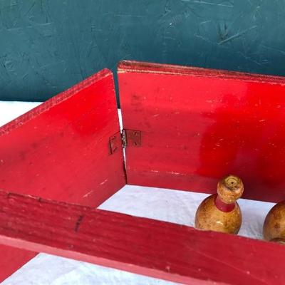 #139 - Antique Miniature Bowling Game and Horseshoe Set