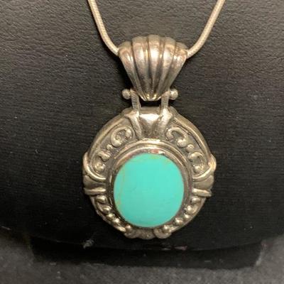Sterling Necklace with Turquoise 