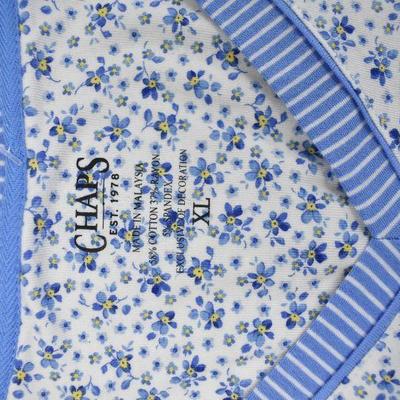 Women's Pajama Set Ralph Lauren, 2 pc sz XL, Blue Floral, $54 Retail - New