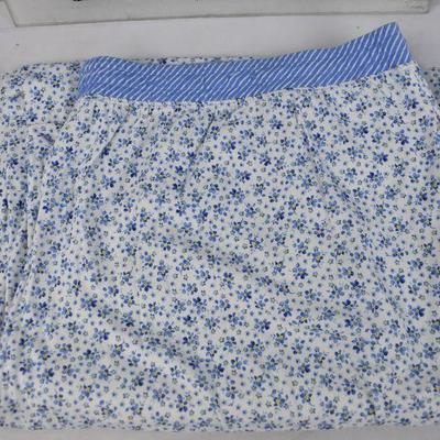 Women's Pajama Set Ralph Lauren, 2 pc sz XL, Blue Floral, $54 Retail - New