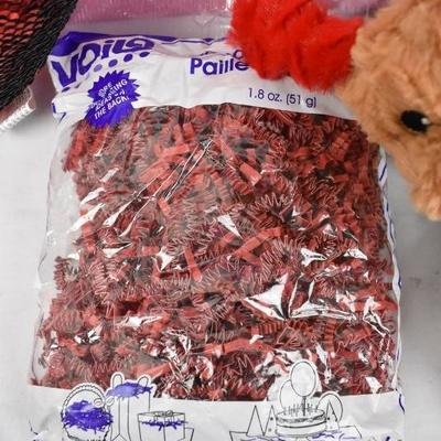 11 pc Valentine's Gifts. Gift bags, ribbon, stuffed animals, etc - New