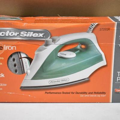 Proctor Silex Durable Clothing Iron. Open Box - New