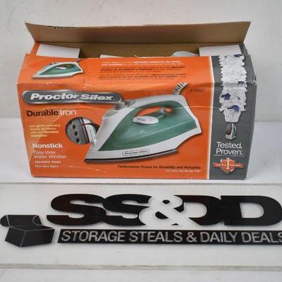 Proctor Silex Durable Clothing Iron. Open Box - New