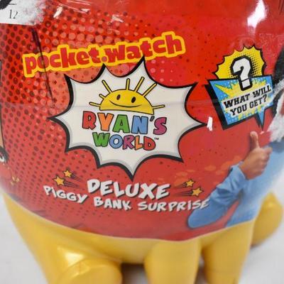 Ryan's World Deluxe Piggy Bank with over 25 prizes inside - New