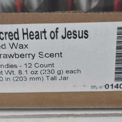 12x St. Jude Candle Company Sacred Heart of Jesus Candles, $35 Retail - New