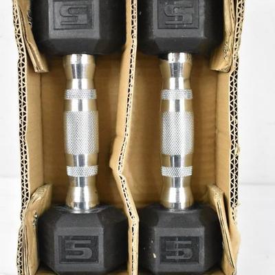 CAP Barbell Coated Hex Dumbbells, Set of 2 5lbs, $12 Retail - New