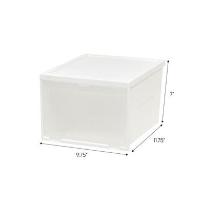 Mainstays Tall Front Entry Stacking Shoe Box, 6 Pack, $23 Retail - New
