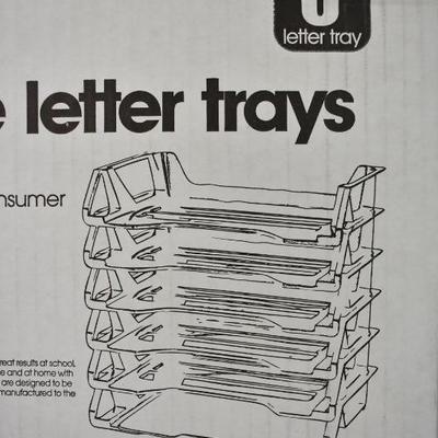 Officemate OIC Achieva Side Load Letter Tray, 6 Pack, $17 Retail - New