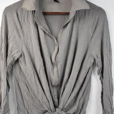 Ann Taylor Shirt Size Large. Gray/Taupe
