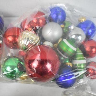 Lot of 50+ Colorful Christmas Tree Ornaments