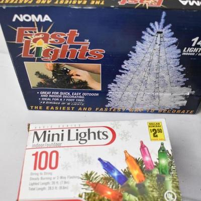 6 Boxes of Colorful Mini Holiday Lights 644 lights total. Untested. As is