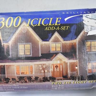 Lot of Clear & Icicle Lights (untested as is)