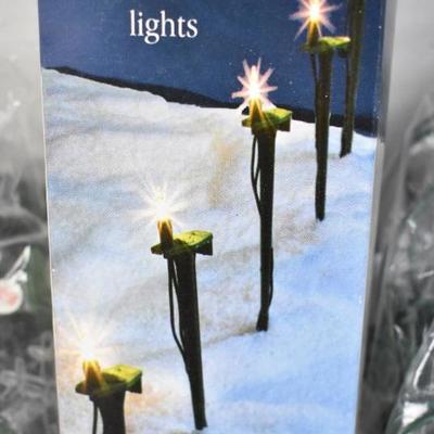 2 sets Snowflake Lights & Light Stakes