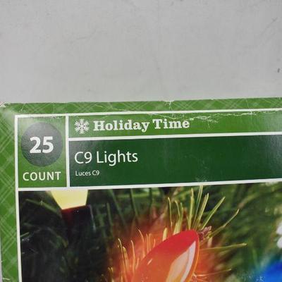 3 Boxes of Christmas Lights: (2) C( & (1) C7 Untested/As Is