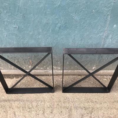 #90 - Black Steel Square "X" Table Legs