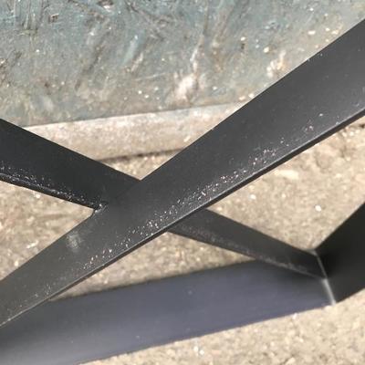 #90 - Black Steel Square "X" Table Legs