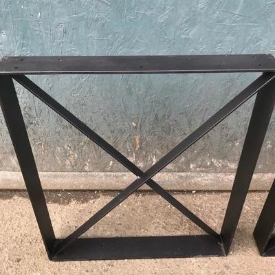#90 - Black Steel Square "X" Table Legs
