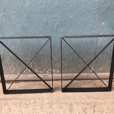 #90 - Black Steel Square "X" Table Legs