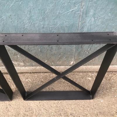 #90 - Black Steel Square "X" Table Legs