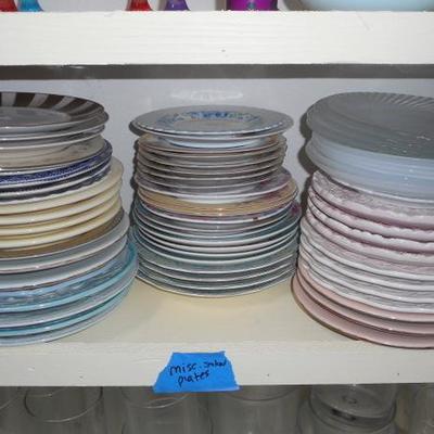 Lot 828 - Shelves Full of Glassware Hurricane and More 