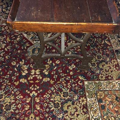 Antique Table with Cast Ron Legs 26 1/2