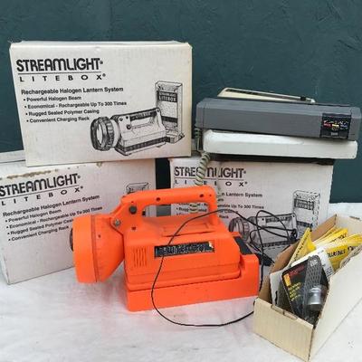 #143 - Set of 4 STREAMLIGHT Litebox Industrial Flashlights