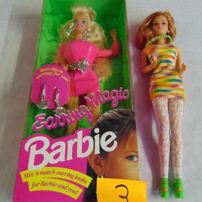 3 Barbie dolls
