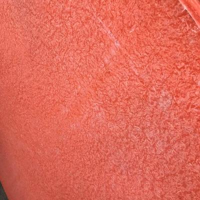 #146 - Vintage 6 Seater Orange Round Cafeteria Restaurant Table
