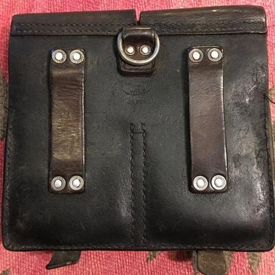  2-German Austrian Stolla 1960's Leather Mag Case