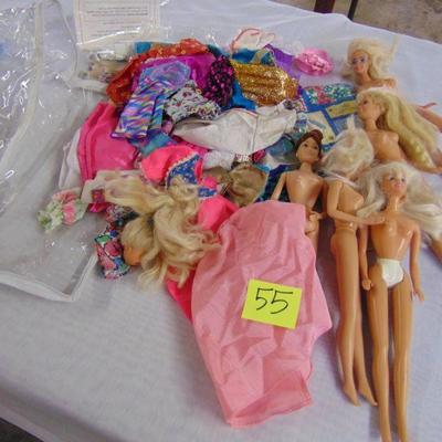 55 Barbies and Clothes