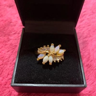 Vintage a Genuine Opal Cocktail Ring