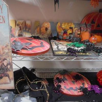 Lot 408 - Metro Rack Full of Halloween Decorations (Rack is included)